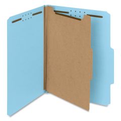 Smead Recycled Classification File Folder - 8.50" x 11" - Pressboard - Blue