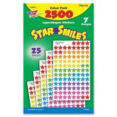 Trend superShapes Star Smiles Stickers - 2500 per pack