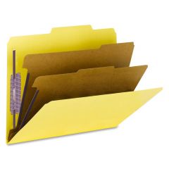 Smead PressGuard Classification Folder - 8.50" x 11" - Yellow