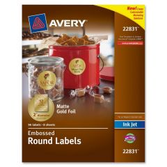 Avery&reg; Easy Peel Embossed Foil Labels