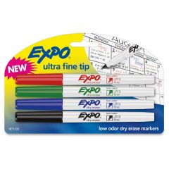 Expo Ultra-Fine Point Low Odor Markers - 4 Pack