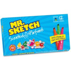 Mr. Sketch Scented Watercolor Markers, Assorted - 12 per Set
