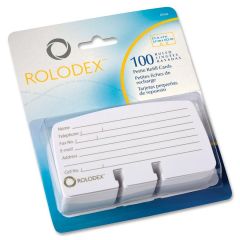 Rolodex Petite List Finder Card Refill - 100 per pack