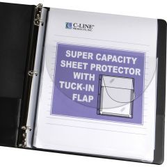 C-Line Super Capacity Sheet Protector with Tuck-in Flap - 10 per pack