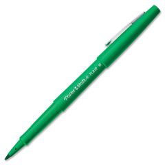 Paper Mate Flair Felt Tip Porous Point Pen, Green - 12 Pack
