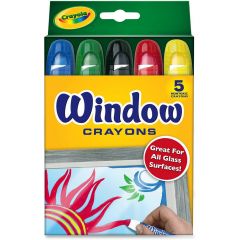 Crayola Washable Window Crayon - 5 per box