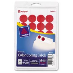 Avery 0.75" Round Color Coding Label - 1008 per pack
