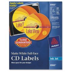 Avery Round Full Face CD Labels (Inkjet) - 40 per pack