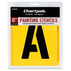 Chartpak Painting Letters & Numbers Stencil - 35 per set