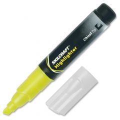Skilcraft Chisel Tip Tube Type Fluorescent Yellow Highlighter - 12 Pack