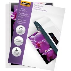 Fellowes Glossy Pouches - Photo, 3 mil, 25 pack - 25 per pack