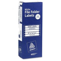 Avery 3.50" 0.44" Rectangle File Folder Labels - 5000 per box