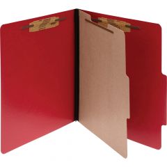 Acco Presstax ColorLife Four Section Classification Folder Letter - 8.5" x 11" - Executive Red