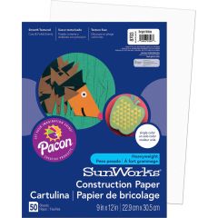 Pacon SunWorks Groundwood Construction Paper - 50 per pack