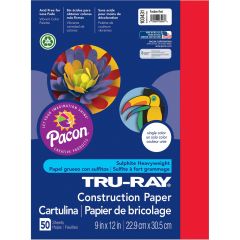 Pacon Tru-Ray Sulphite Construction Paper - 50 per pack