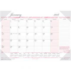 House of Doolittle Breast Cancer Awareness Compact Desk Pad Calendar
