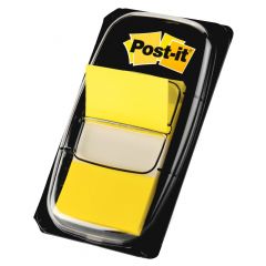 Post-it Flags Value Pack, Yellow, 1 in Wide, 50/Dispenser, 12 Dispensers/Pack - 12 per box
