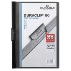 Durable DURACLIP Report Cover Letter - 8.50" x 11"- Black