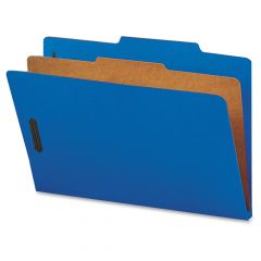 Nature Saver Cleared Top-tab 1-Divider Classification Folder - 10 per box Legal - Dark Blue