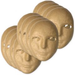 ChenilleKraft Paper Mache Masks - 12 per set