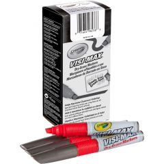 Crayola Visi-Max Dry Erase Markers, Red - 12 Pack