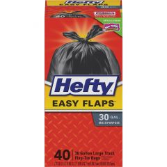 Hefty Easy Flaps 30Gal Lge Trash Bags - BX per box