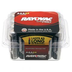 Rayovac Ultra Pro Alka AAA24 Batteries Storage Pak - CT per carton