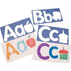 Roylco Big Alphabet and Picture Stencils - PK per pack
