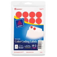 Avery 0.75" Round Color Coding Label (Laser) - 1008 per pack