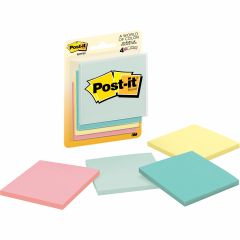 Post-it Canary Note - 4 per pack - 3" x 3" - Assorted
