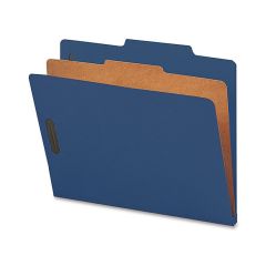 Nature Saver Colored Classification Folder - 8.50" x 11" - 1 Dividers - 25 pt. - Blue