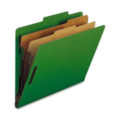 Nature Saver Classification Folder - 8.50" x 11" - 2 Dividers - 25 pt. - Green