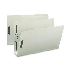 Nature Saver Pressboard Fastener Folder - 25 per box Legal - 3" Expansion - 2 - 0.35" - Gray