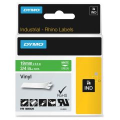 Dymo White on Green Color Coded Label