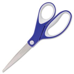 Westcott KleenEarth 8" Straight Soft Handle Scissors - Blue