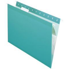 Pendaflex 1/5 Cut Colored Hanging Folders - 11 pt. - Aqua