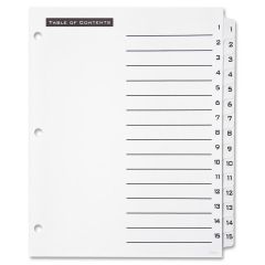 Office Essentials Table 'n Tabs Numeric Divider