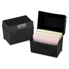 Plastic Index Card Box With Lid