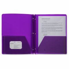 3-Hole Punched Poly Portfolios