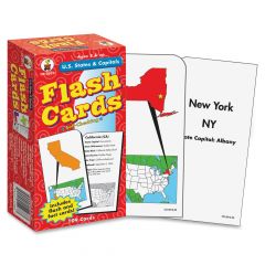 Carson-Dellosa CD-3913 U.S States & Capitals Flash Card - 100 per pack