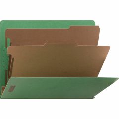 Nature Saver End Tab Classification Folder - 8.50" x 11" - Green