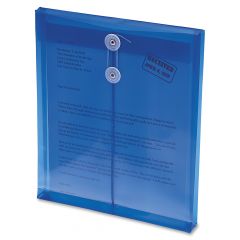 Smead 89542 Blue Poly Envelopes with String-Tie Closure - 5 per pack
