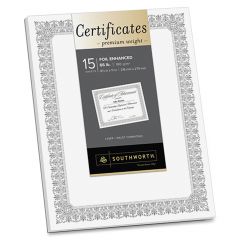Southworth Fleur Design Premium Certificates - 15 per pack