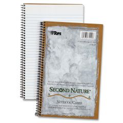 TOPS Second Nature Notebook - 80 Sheets - 15 lb Basis Weight - 6" x 9.50"