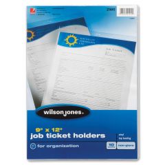 Wilson Jones Top-Loading Job Ticket Holders - 10 per pack