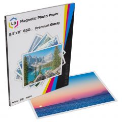 LD Glossy Magnetic Photo Paper - 8.5 x 11" - 20 pack