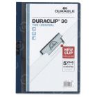 Durable DURACLIP Report Cover Letter - 8.50" x 11" - 1 - 30 Sheet - Vinyl - Navy - 1 Each