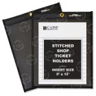 C-line Stitched Shop Ticket Holders with Black Backing - 25 per box