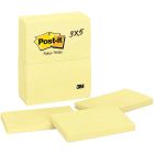 Post-it Original Note Pad - 12 per pack - 3" x 5" - Canary