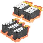 Inkjet Supplies for Dell Printers - Compatible Bulk Set of 5 Ink Cartridges - 3 Black Dell T109N (Series 24) and 2 Color Dell T110N (Series 24)